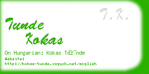 tunde kokas business card